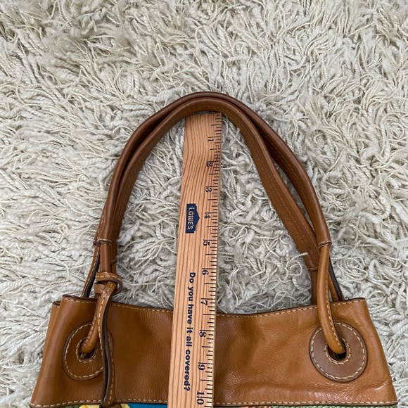 FOSSIL Large Leather Tote Vtg Patchwork Suede Canvas Boho Hobo Hippie - Picture 8 of 15